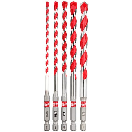 5pc Shockwave Carb Hammer Drill Bit Set MPN:48-20-9051