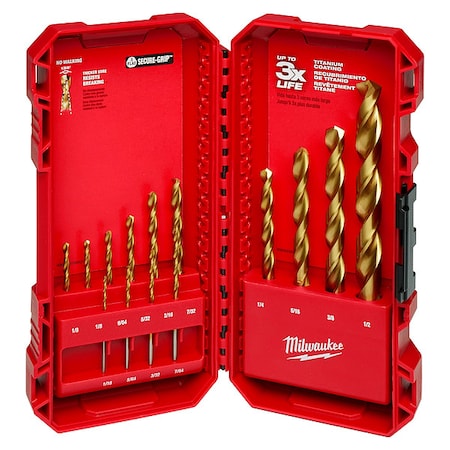 THUNDERBOLT Titanium Coated Drill Bit Set -14 pc MPN:48-89-0011