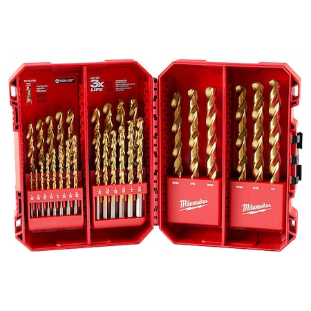 THUNDERBOLT Titanium-Coated Drill Bit Set, 29-Piece MPN:48-89-0012