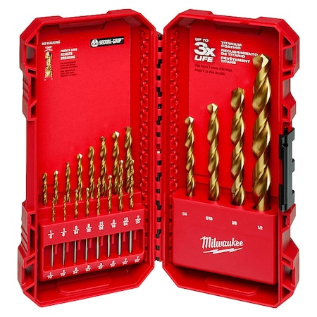 THUNDERBOLT Titanium-Coated Drill Bit Set, 20-Piece MPN:48-89-1105