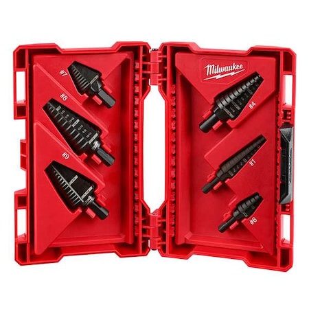 Step Drill Bit Set, High Speed Steel, Black Oxide, 6-Piece MPN:48-89-9224