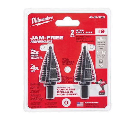 Step Drill Bit Set No. 9, PK2 MPN:48-89-9239