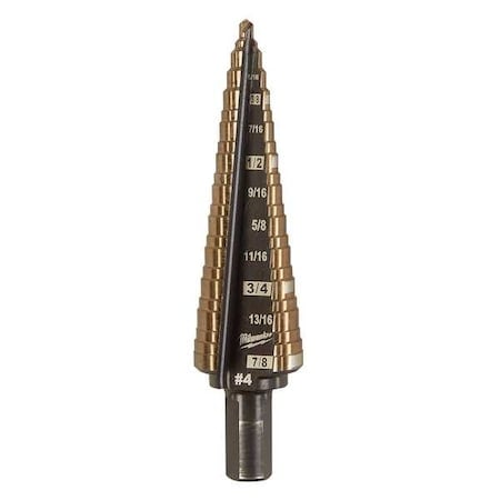 3/16 in. - 7/8 in. No 4 Cobalt Step Drill Bit MPN:48-89-9284