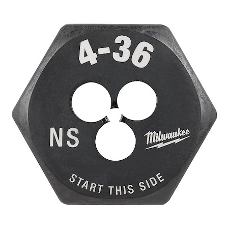 Hex Threading Die, #4-36, UNS MPN:49-57-5307