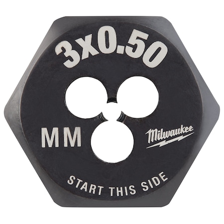 Hex Threading Die, M3x0.5, Metric MPN:49-57-5311
