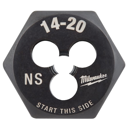 Hex Threading Die, #14-20, UNS MPN:49-57-5333