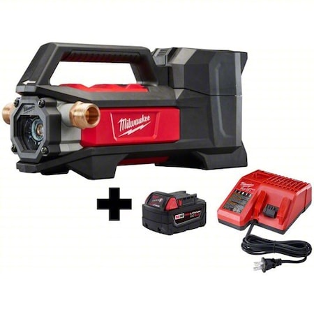 Cordless Transfer Pump Kit, 18 V, Reinforced Nylon, 3/4 in Inlet MPN:2771-20, 48-59-1850