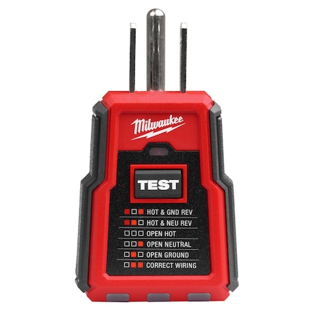 GFCI Receptacle Tester, LED, No Display MPN:2223-20
