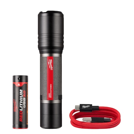 REDLITHIUM USB 2, 000 Lumen Slide Focus Flashlight MPN:2162-21