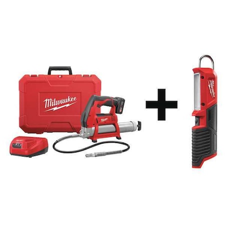 Cordless Grease Gun Kit, With Stick Light MPN:2446-21XC, 2351-20