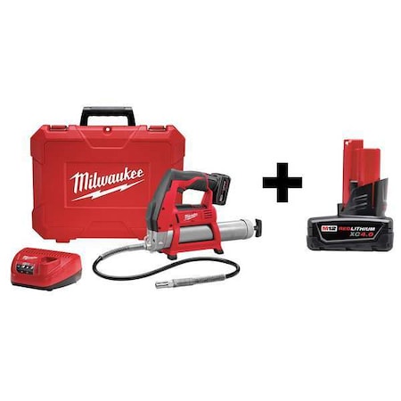 Cordless Grease Gun, 12V, W/Add Battery MPN:7DF53