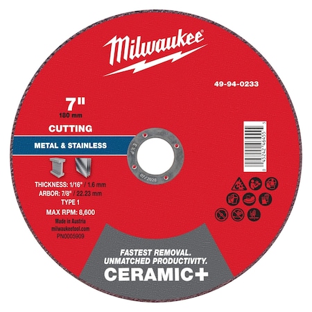 Cut-Off Wheel, 7/8
