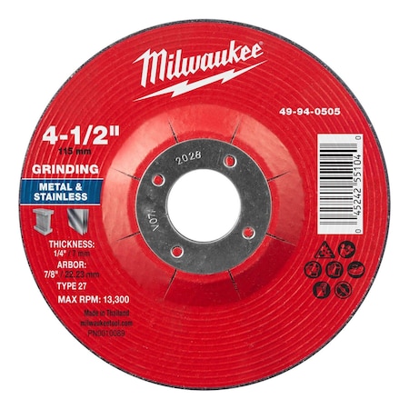 Grinding Wheel, 4 1/2