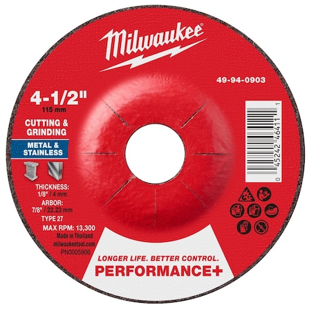 Cut-Off & Grinding Wheel, 4 1/2
