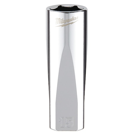 3/8 in. Drive 15mm Metric 6-Point Deep Socket with FOUR FLAT Sides MPN:45-34-0015
