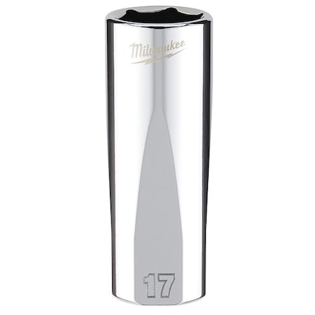 3/8 in. Drive 17mm Metric 6-Point Deep Socket with FOUR FLAT Sides MPN:45-34-0117