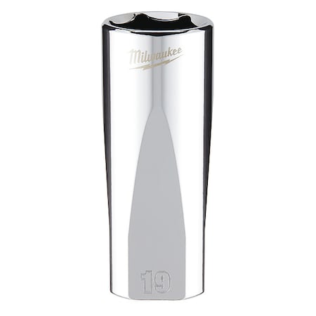 3/8 in. Drive 19mm Metric 6-Point Deep Socket with FOUR FLAT Sides MPN:45-34-0119
