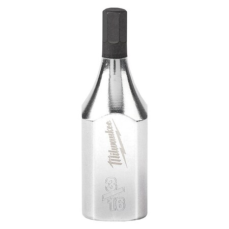 Socket, S2Stl, 3/16in, Hex, Chrm, 0.375in MPN:45-34-1043