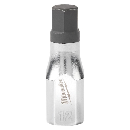 Socket, S2Stl, 12mm, Hex, Chrm, 0.375in MPN:45-34-1058