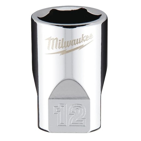 1/4 in. Drive 12mm Metric 6-Point Socket with FOUR FLAT Sides MPN:45-34-9038