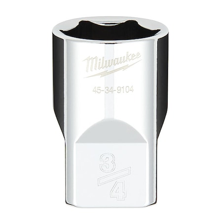 1/2 in. Drive 3/4 in. SAE 6-Point Socket with FOUR FLAT Sides MPN:45-34-9104
