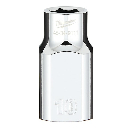 1/2 in. Drive 10mm Metric 6-Point Socket with FOUR FLAT Sides MPN:45-34-9111
