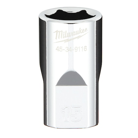 1/2 in. Drive 15mm Metric 6-Point Socket with FOUR FLAT Sides MPN:45-34-9116