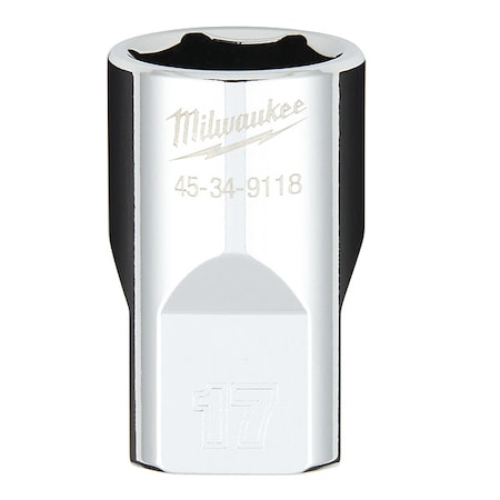 1/2 in. Drive 17mm Metric 6-Point Socket with FOUR FLAT Sides MPN:45-34-9118