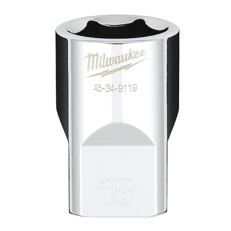 1/2 in. Drive 18mm Metric 6-Point Socket with FOUR FLAT Sides MPN:45-34-9119