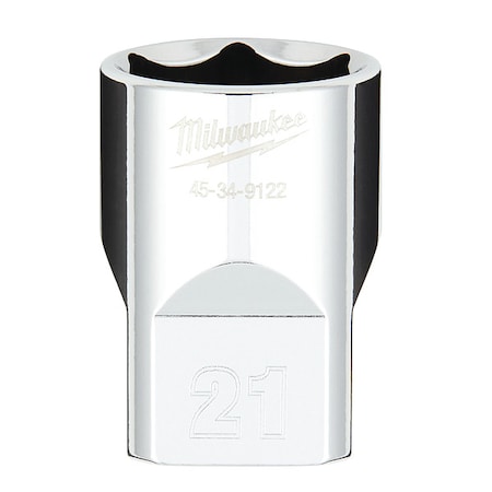 1/2 in. Drive 21mm Metric 6-Point Socket with FOUR FLAT Sides MPN:45-34-9122