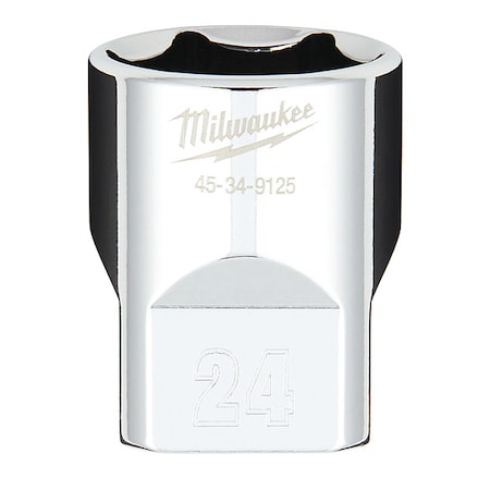 1/2 in. Drive 24mm Metric 6-Point Socket with FOUR FLAT Sides MPN:45-34-9125