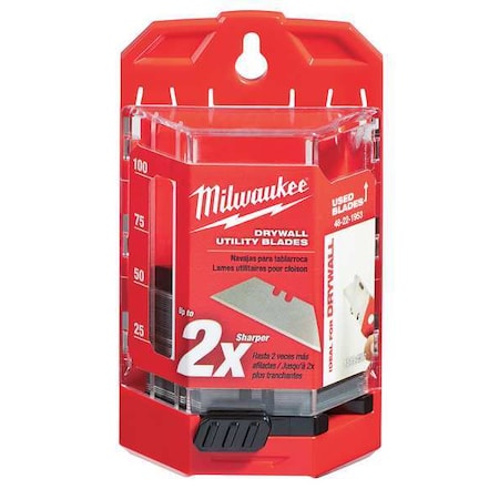 Drywall Utility Knife Blades w/ Dispenser, PK50 MPN:48-22-1953
