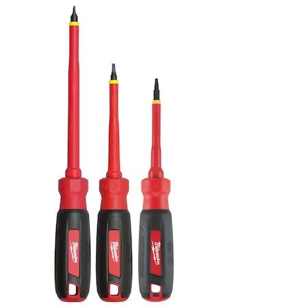 3-Piece 1000V Insulated Screwdriver Set w/ Square Drive MPN:48-22-2203