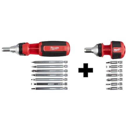 9-in-1 Square Drive Ratcheting Multi-bit Driver + 8-in-1 Compact Ratcheting Multi-bit Driver MPN:48-22-2322, 48-22-2330