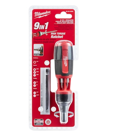 9-in-1 Square Drive Ratcheting Multi-Bit Driver MPN:48-22-2322