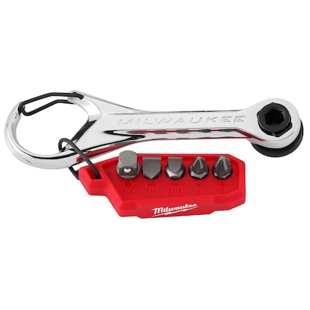 7-in-1 Multi-Bit Mini Ratchet, Includes Bits, Compact Handle MPN:48-22-2950