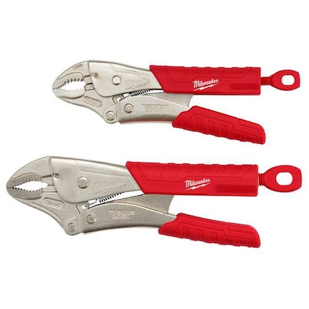 2 Piece Torque Lock Locking Pliers Set Overmold Handle MPN:48-22-3402