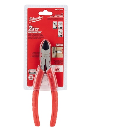 8 in Diagonal Cutting Plier Flush Cut Uninsulated MPN:48-22-6108