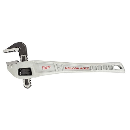 14 in L 2 in Cap. Aluminum Straight Pipe Wrench MPN:48-22-7184
