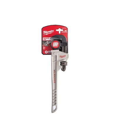 12 in L 2 in Cap. Aluminum Straight Pipe Wrench MPN:48-22-7212