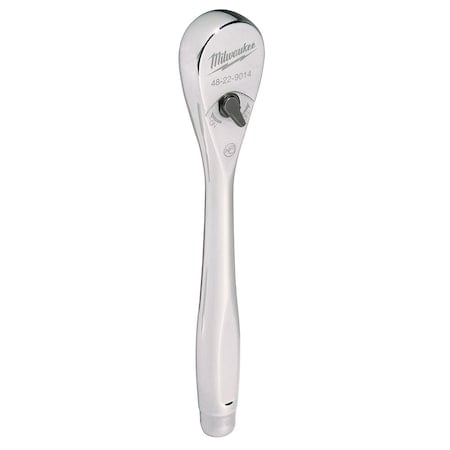 1/4 in Drive 90 Geared Teeth Pear Head Style Hand Ratchet, 6 in L, Chrome Finish MPN:48-22-9014