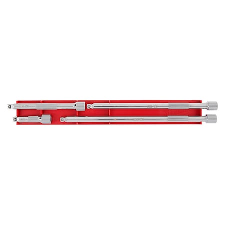 Socket Extension Set 1/4 in Dr, 14 in L, 4 Pieces, Chrome MPN:48-22-9350