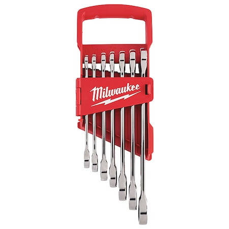 Ratcheting Combination Wrench Set, SAE, 3/8 in to 3/4 in Head Sizes, 12 Points, 7-Piece MPN:48-22-9406
