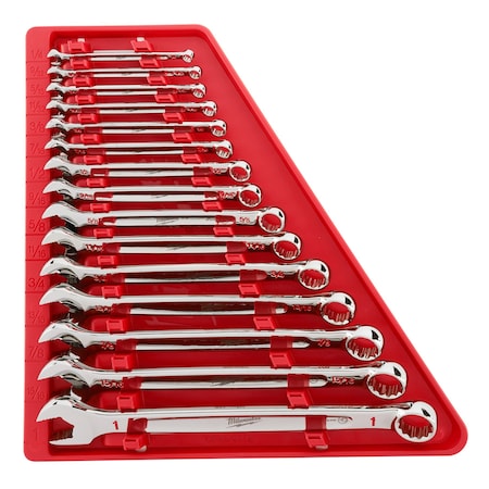 Combination Wrench Set, SAE, Chrome Finish, 15 pc MPN:48-22-9415