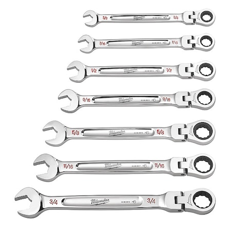 7pc SAE Flex Head Combination Wrenches MPN:48-22-9429