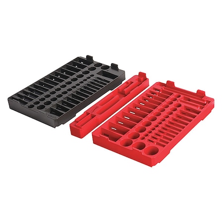 106 pc. 1/4 in. & 3/8 in. Drive, SAE/Metric, Ratchet & Socket Trays - PACKOUT Low-Profile Organizer MPN:48-22-9486T