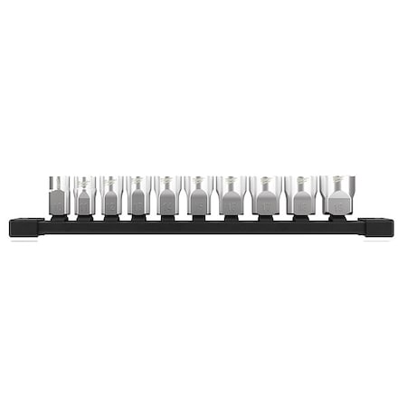 3/8 in Drive Standard Socket Set Metric 10 Pieces 10 mm to 19 mm, Chrome MPN:48-22-9503