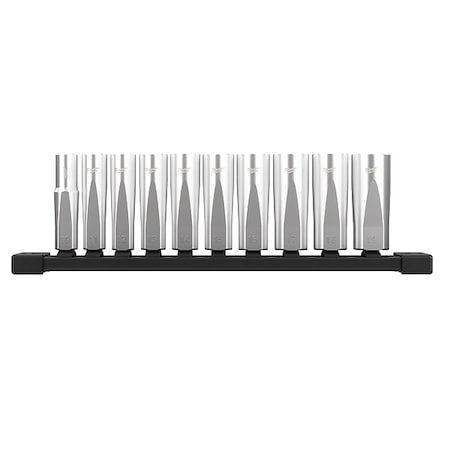 3/8 in Drive Deep Well Socket Set Metric 10 Pieces 10 mm to 19 mm, Chrome MPN:48-22-9505