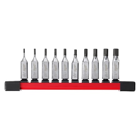 10 pc .1/4 in. Drive SAE Hex Bit Socket Set MPN:48-22-9540