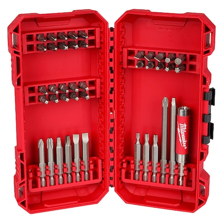 42 Piece Driver Bit Set, 1/4 in Hex Shank Size MPN:48-32-1554
